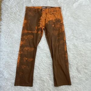 Levi's Y2K Retro Artsy Funky orange tie dye slim straight jeans